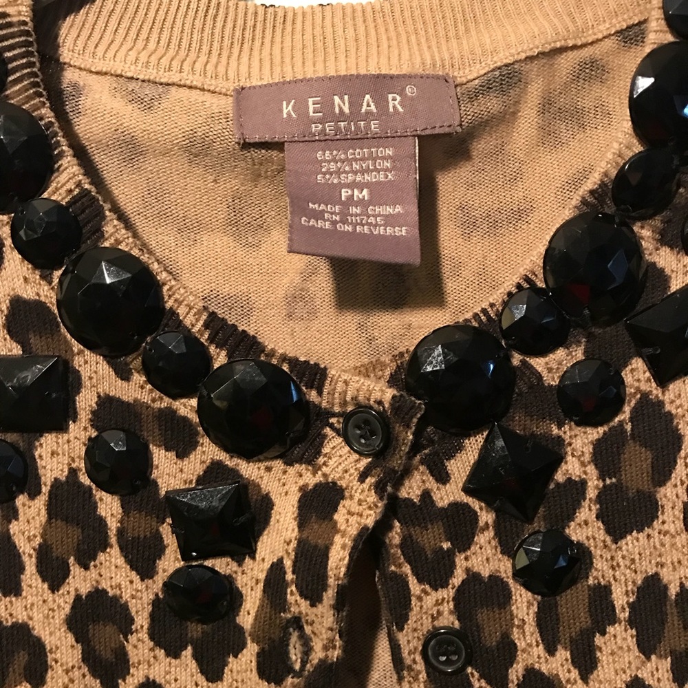 Kenar Petite Leopard Cardigan - Picture 2 of 3